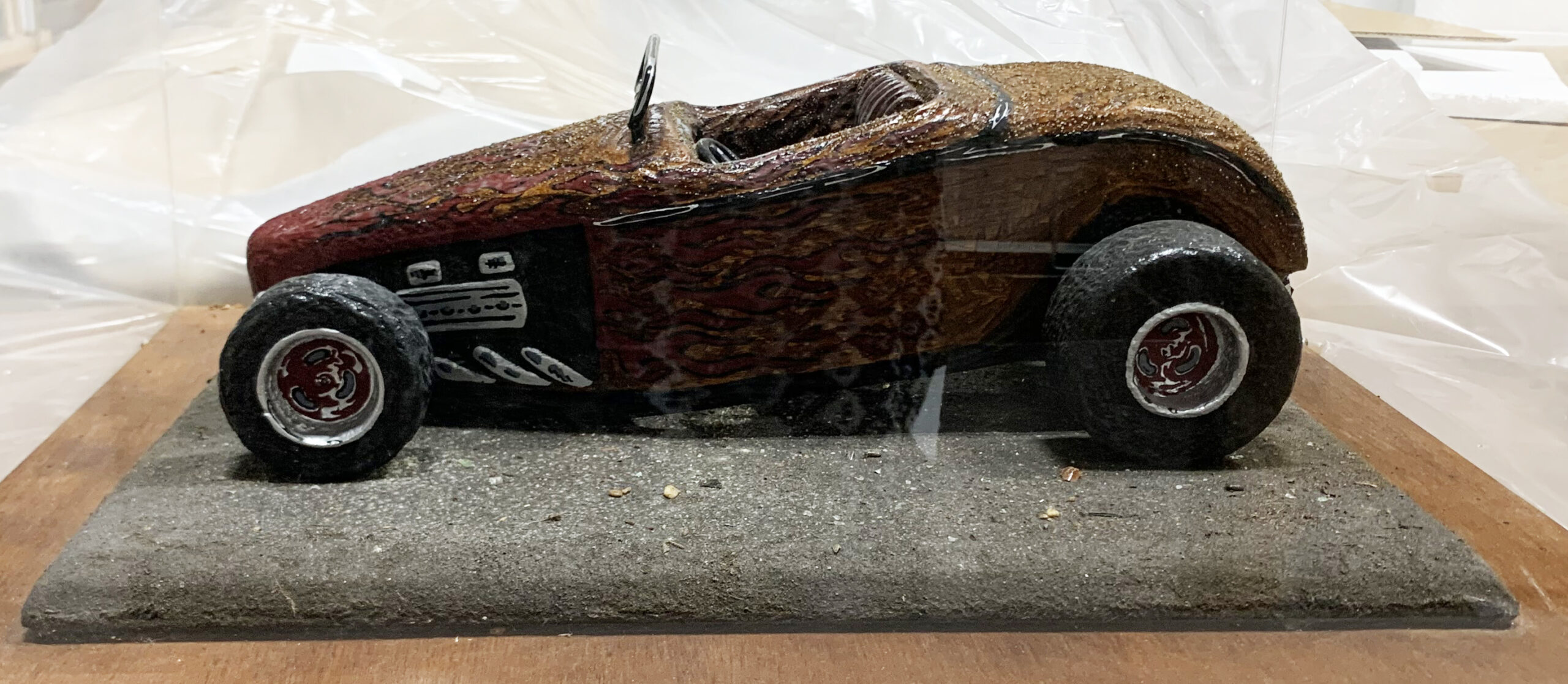 Image of car maquette sculpture by artist Tom Jenkins