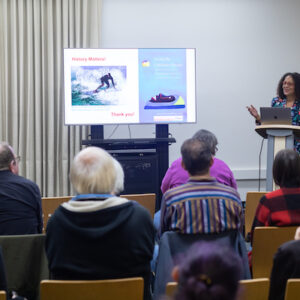 BH+A Montana Ave Branch Library Reading with Dr. Alison Rose Jefferson, February 2020. Photo by Jason Abraham