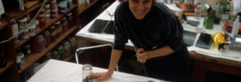 <h3>1991, Karen Guzak working on Chaos to Order: A Computer Model for Southern Oregon University Computing Services building</h3>