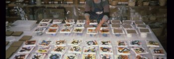 <h3>1991, Chris Guzak reviews fabrication of Chaos to Order: A Computer Model for Southern Oregon University Computing Services building</h3>