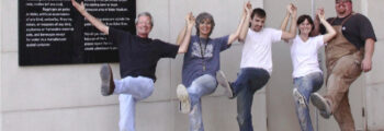 <h3>2009, Installation crew under Tom Morandi’s sculpture Beaver Fans II</h3>