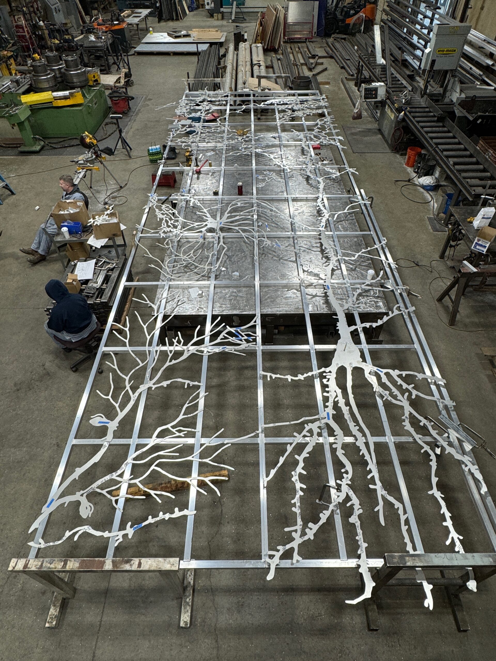<h3>2024, Monumental scale of Susan Zoccola’s Wonder seen in the fabrication stage</h3>