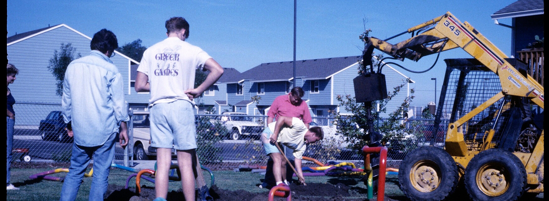 <h3>1991, Installation of Gummyworm Garden by Howard Meehan and Kathleen Meehan at Southern Oregon University Old Mill Village</h3>